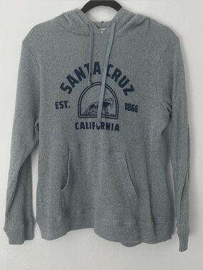 Santa Cruz California Gray Ribbed Hoodie